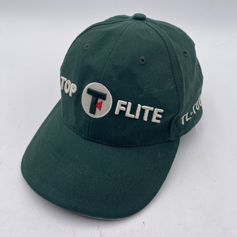 Top Flight Golf  TourHat Green Strapback Adjustable Cleaned VGC